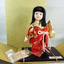 Yamaha Suzu Japanese Geisha Girl Brocade Kimono w Bells Mounted Doll Dis... - £29.95 GBP