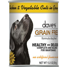 Dave&#39;s Cat&#39;s Dog Grain Free Chicken And Vegetable Cuts In Gravy - 13.2oz. (Case - £53.77 GBP