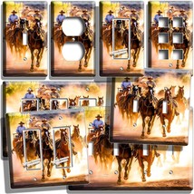 Cowboys Riding Horses Prairie Light Switch Outlet Wall Plates Western Home Decor - £8.93 GBP+