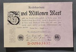  German Mark 1923 Reichsbanfnote Berlin Uncirculated Banknote Watermarked - £6.04 GBP