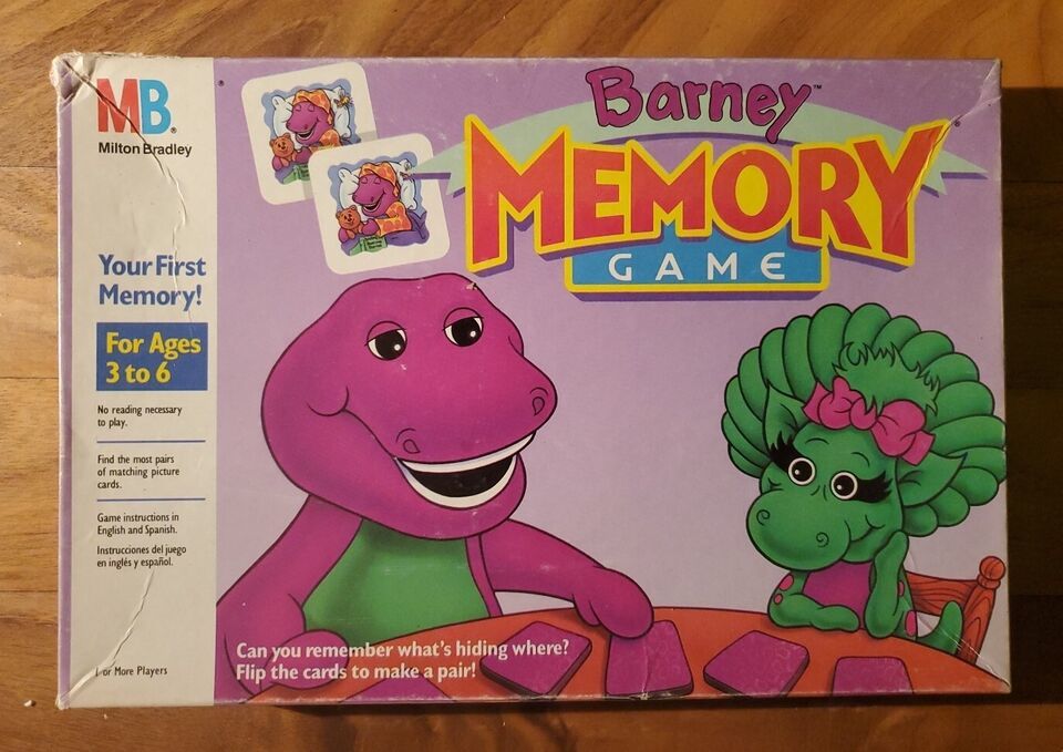 Barney Memory Card Game Milton Bradley Picture Matching Cards Vintage 1993 - £13.84 GBP