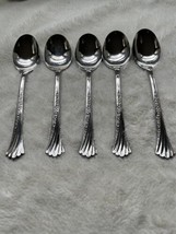 5 Soup Spoons Oneida SPRING GLEN Stainless Distinction Deluxe 6 7/8” - £44.14 GBP