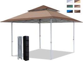 COOSHADE 13x13Ft Pop Up Canopy Tent Instant Folding Shelter 169 Square, Brown - £166.25 GBP