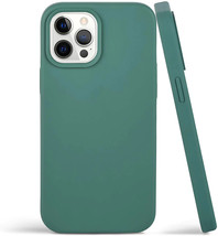 For iPhone 12 Mini 5.5&quot; Liquid Silicone Case Soft Cover - Pine Green - $11.87