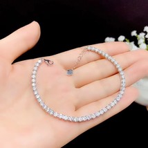 Moissanite D VVS  Women&#39;s Bracelet 925 pure silver diamond bracelet latest style - £105.06 GBP