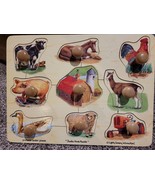 Retro Melissa &amp; Doug Farm Jumbo Knob Farm Puzzle #310 With Chunky Pieces - $28.00