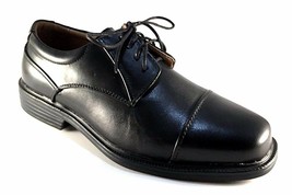 La Milano A1718 Black Leather Lace Up Extra Wide (EEE) Men&#39;s Dress Shoe  - $69.00