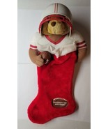 University of Wisconsin Badgers Teddy Bear With Helmet Red Christmas Sto... - £19.77 GBP