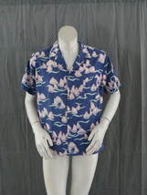 Vintatge Hawaiian Shirt - Pink and Blue Sailboats by Hilo Hattie - Men&#39;s XL - £47.10 GBP