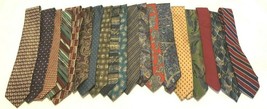 Lot of 20 Assorted Silk Polyester Brand Fabric Color Men&#39;s Designer Neckties - £22.52 GBP
