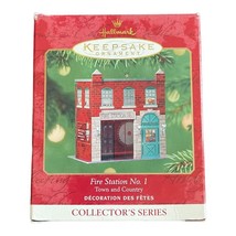 Hallmark Town and Country Fire Station No 1 keepsake ornaments with box 2001 - N - $14.84