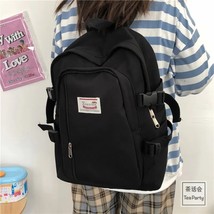 Harajuku Style Teen School Bags for Girls Backpack Solid Color Women Bookbags Mi - £107.36 GBP