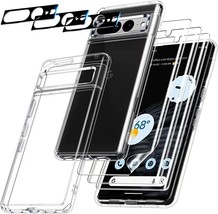 [10 in 1] Compatible With Google Pixel 7 Pro Case Clear with Screen Protector - £13.91 GBP