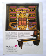 Tic Tac Strike Arcade Flyer 1986 Original Shuffle Alley Bowling Game 8.5&quot; x 11&quot; - $18.00