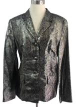 Nicole Miller Collection Paisley Metallic Blazer, Women&#39;s Size 8 - £22.35 GBP