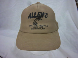 Trucker Hat Baseball Cap Allen&#39;s Bait Tackel Coon Lake Retro Snapback Cool Mesh - £31.96 GBP