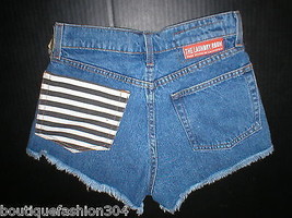 New NWT $99 Womens USA 25 The Laundry Room Shorts Blue Cut off Jean High... - $49.50