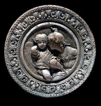 Two Angels-Eroses round plaque Sculpture Replica Reproduction - £58.05 GBP
