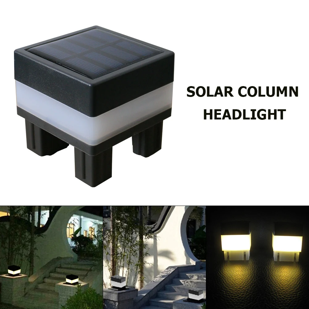Outdoor Waterproof Post Cap Light Square Fence Street Lamp LED Solar Powered - £11.77 GBP+