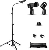 Microphone Stand,Bietrun Metal Height Adjustable＆360°Gooseneck Boom Arm Mic - £31.96 GBP