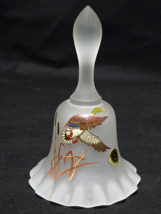 Vintage WESTMORELAND 6.75&quot; Frosted Glass Bell &amp; Clapper - MALLARD DUCK I... - $27.70