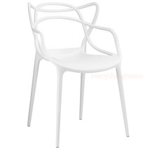 Entangled Script Twist Masters Style Dining Chair In/Out -Whi Blk Blu Red Grn - £86.47 GBP