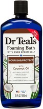Dr. Teal's Coconut Oil Foaming Bath with Pure Epsom Salt (1 Bottle- 34 oz) - Ess - $28.99