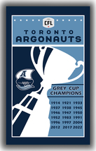 Toronto Argonauts Football Team Grey Cup Champions Flag 90x150cm 3x5ft B... - £11.95 GBP