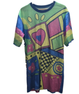Women’s Y2K Multicolor Sequin Oversized T-Shirt Dress – Size Small - $453.22 MXN