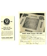 S &amp; R Scrabble &amp; Games Brochures 1954 Selchow &amp; Richter - £13.99 GBP