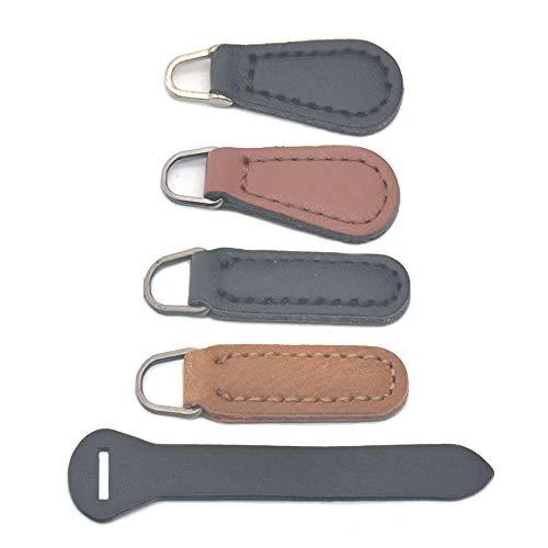 Primary image for Bluemoona 25 Pcs - 83x10mm Leather Zip Tags Pull PU Faux Lmitation for Boot Jack