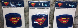 3ea Kids DC Comics/WB Superman Washable Face Masks Age 2 +Up-Blue/Red-Ne... - £7.69 GBP