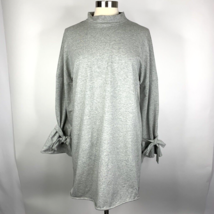 Lumiere Women&#39;s Gray Tie Bell Long Sleeve Tunic Top Shirt Size Medium M NEW - £18.51 GBP