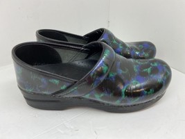 Dansko Clogs Slip On Shoes Professional Womens 8.5 9 39 Black Green - $22.77