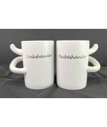 Left And Right Hander Coffee Mugs Linkshander/Rechtshander - Missing Fin... - £35.56 GBP