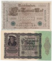 Germany, 50000, 1000 Mark, Set of 2, Different Banknotes, XF-
show origi... - $20.88