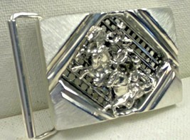 Ghost Riders sterling silver Artisan made Gents Belt buckle - $189.11
