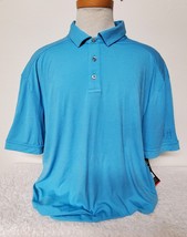 XL- PGA Tour PVKSA083MM Light Blue Blossom Heather Moisture Wick Polo Sh... - £13.16 GBP