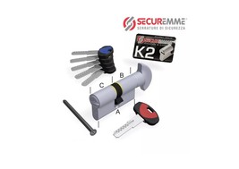 Securemme K2  With a Thumbturn /High Security Cylinder Lock with 5 Keys - $1,037.10 MXN+