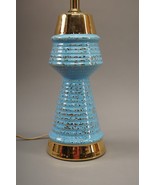 Original Vintage Mid Century Atomic Space Age Table Lamp Turquoise Gold ... - £70.04 GBP
