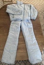 Vintage Profile Women&#39;s Ski Jacket &amp; Overalls Set Blue Snow Suit Read Fo... - $134.83