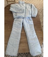 Vintage Profile Women&#39;s Ski Jacket &amp; Overalls Set Blue Snow Suit Read Fo... - $2,486.78 MXN