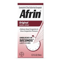 Afrin *01/2028* Original Spray, 0.5 Ounce - $182.46 MXN