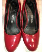 CLEAN KENNETH COLE HIGH HEELS SHOES HIGH GLOSS RED OUT ON THE TOWN 9.5 M - $31.67