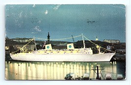 Postcard MS Gripsholm Swedish American Line Ocen Liner Passenger Cruise Ship - £4.67 GBP