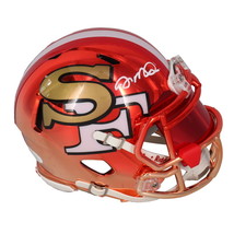 Joe Montana Autographed San Francisco 49ers AMP Custom Chrome Mini Helmet JSA - £923.62 GBP