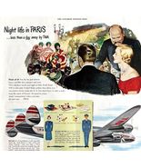 TWA Airlines Worldwide Traveling 1948 Advertisement Aviation Travel Pari... - $1,106.64 MXN