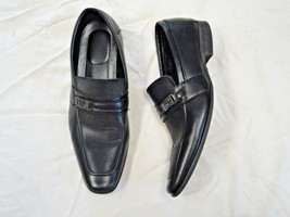 Calvin Klein black leather loafer with logo    Size 10  Bartley - £34.75 GBP