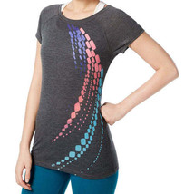 allbrand365 designer Womens Graphic Burnout T-Shirt,Charcoal Heather,X-S... - £20.85 GBP