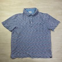 FAHERTY BRAND Feeder Stripe Polo Shirt Blue Pink Pocket Size XL - $28.21
